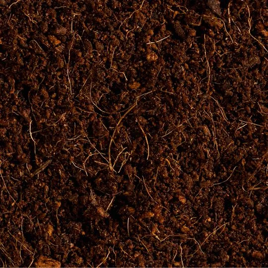 Textura de Cocopeat, fibra de coco utilizada como sustituto de turba en sustratos Gramoflor