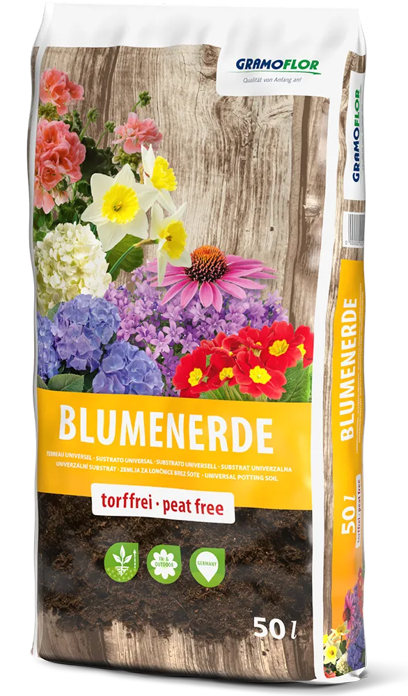 Saco de 50 litros de tierra para flores sin turba Gramoflor