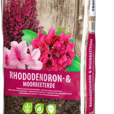 Saco de 45L de Rhododendron- & Moorbeeterde de Grahoflor, sustrato ácido para rododendros, azaleas y ericas